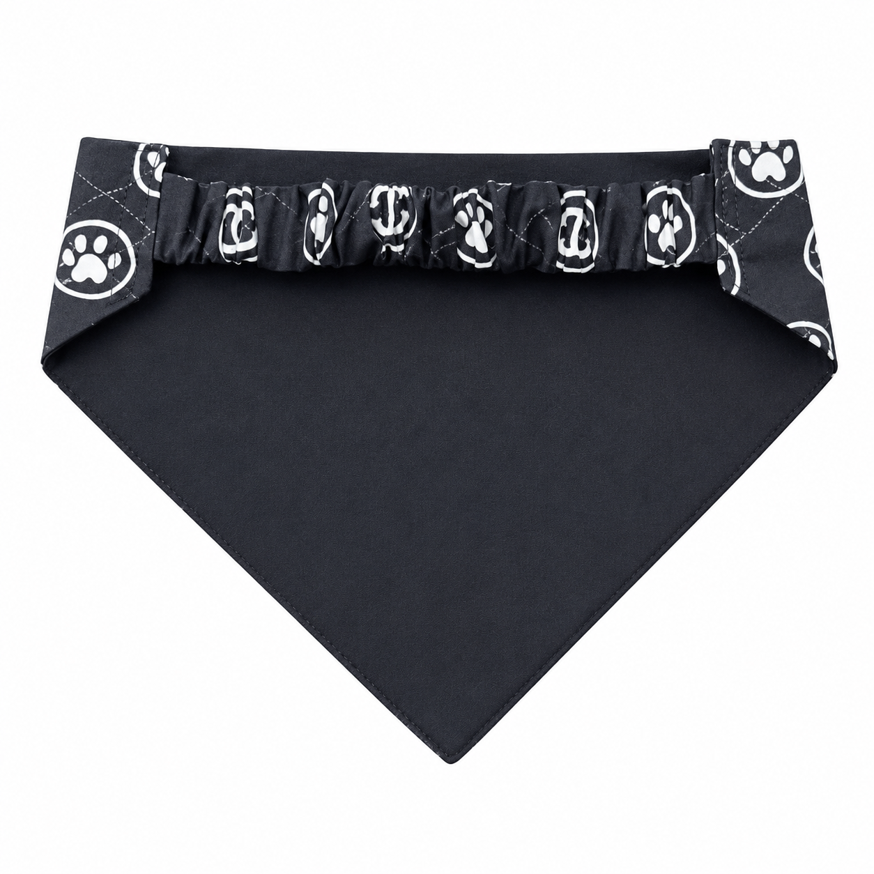 Luxe Chanel-Inspired Dog Bandana with Scrunchy Elastic Collar