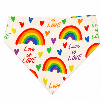 Love Is Love Pride Dog Bandana with Scrunchy Elastic Collar