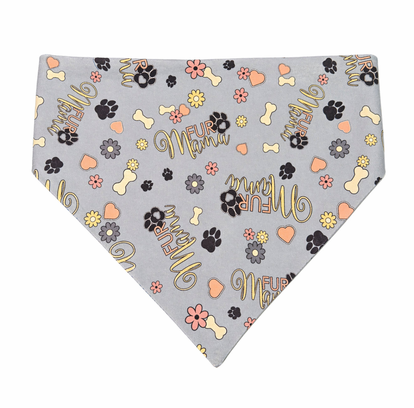 Fur Mama Dog Bandana with Scrunchy Elastic Collar
