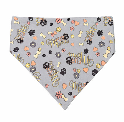 Fur Mama Dog Bandana with Scrunchy Elastic Collar