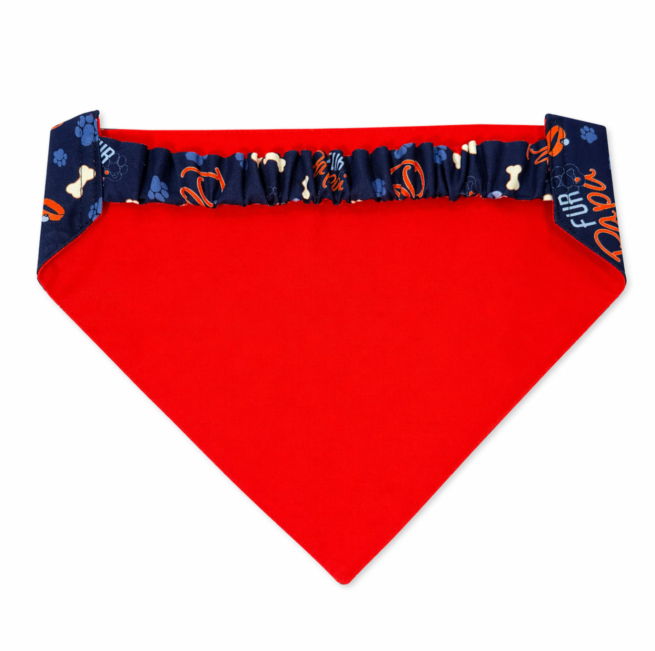 Fur Papa Dog Bandana with Scrunchy Elastic Collar