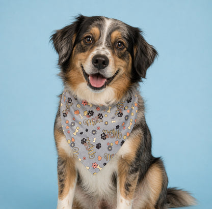 Fur Mama Dog Bandana with Scrunchy Elastic Collar