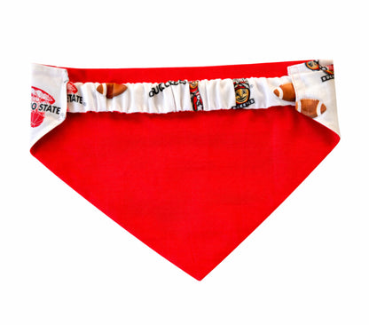 Ohio State University Dog Bandana With Scrunchy Elastic Collar