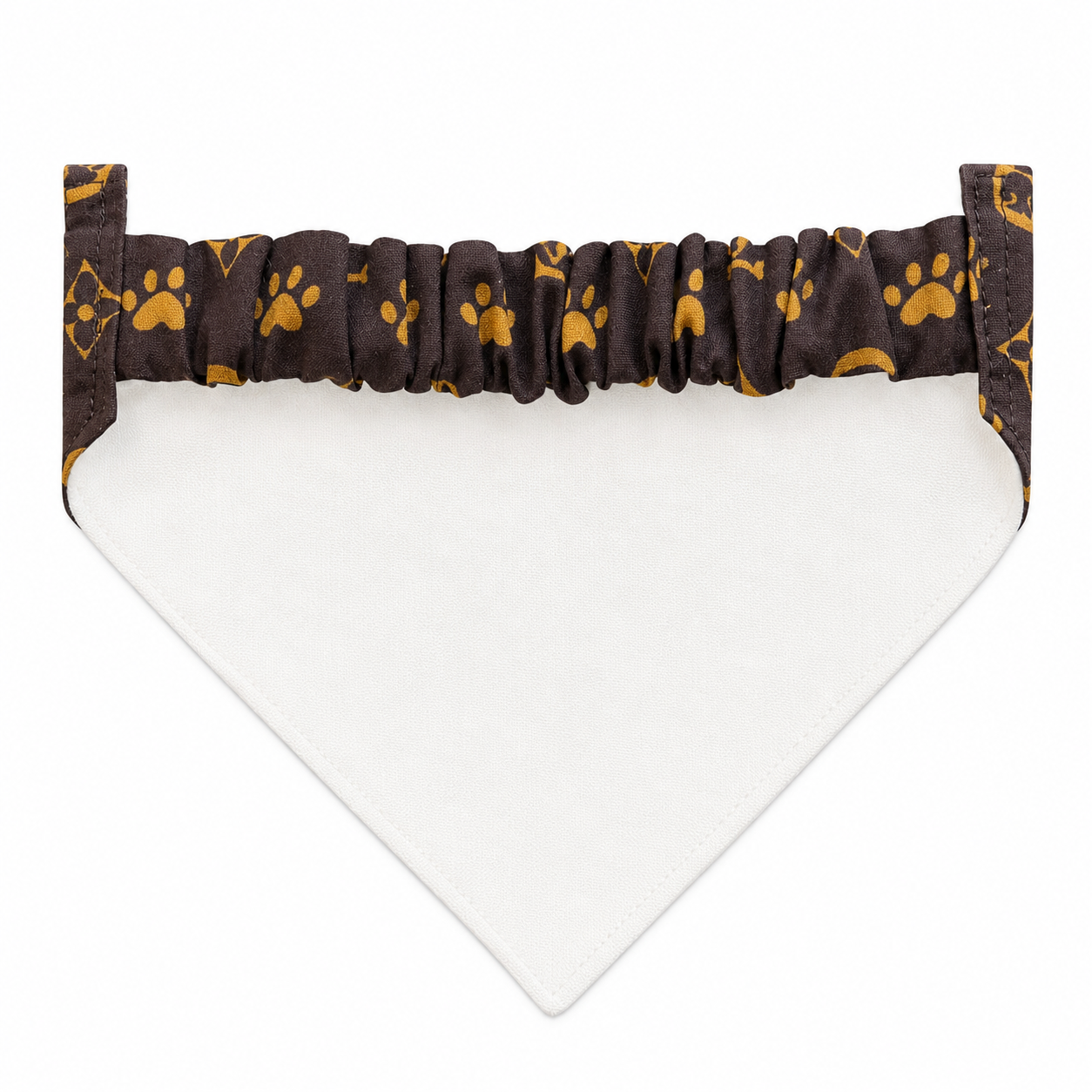 Luxe Louis Vuitton-Inspired Dog Bandana with Scrunchy Elastic Collar
