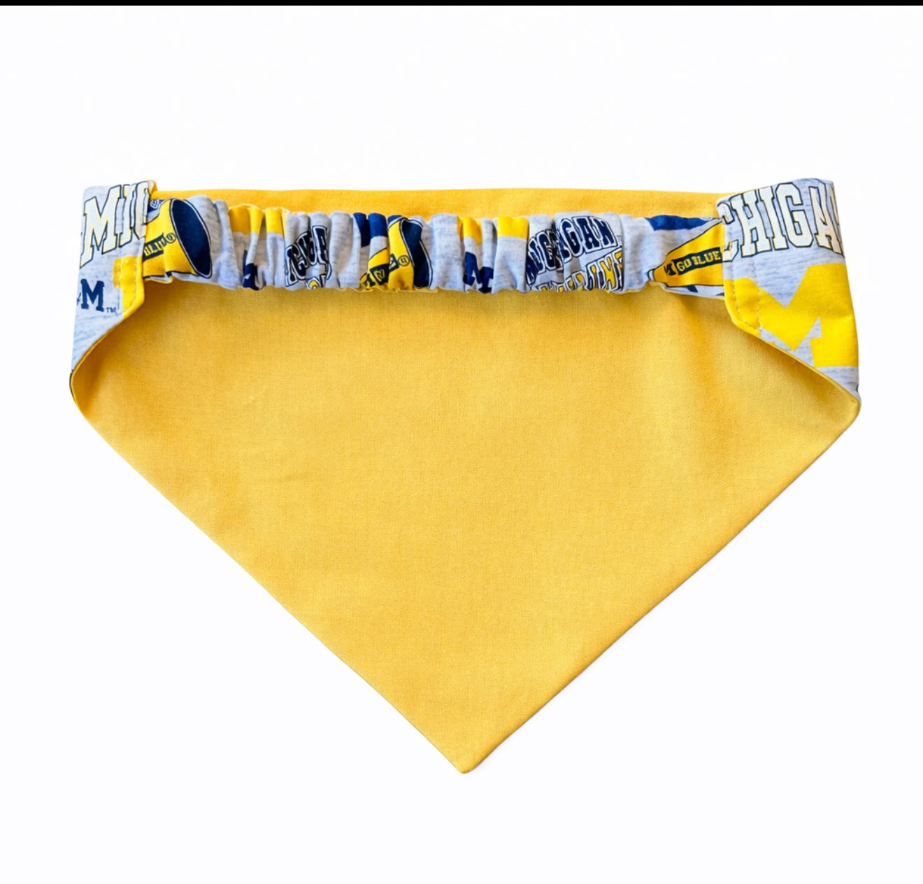 University of Michigan Dog Bandana With Scrunchy Elastic Collar