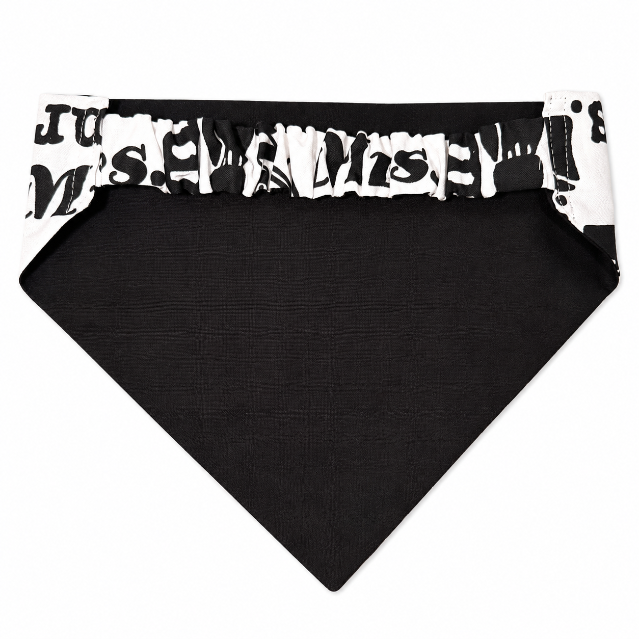 "Mr. and Mrs." Wedding Dog Bandana with Scrunchy Elastic Collar