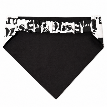 "Mr. and Mrs." Wedding Dog Bandana with Scrunchy Elastic Collar
