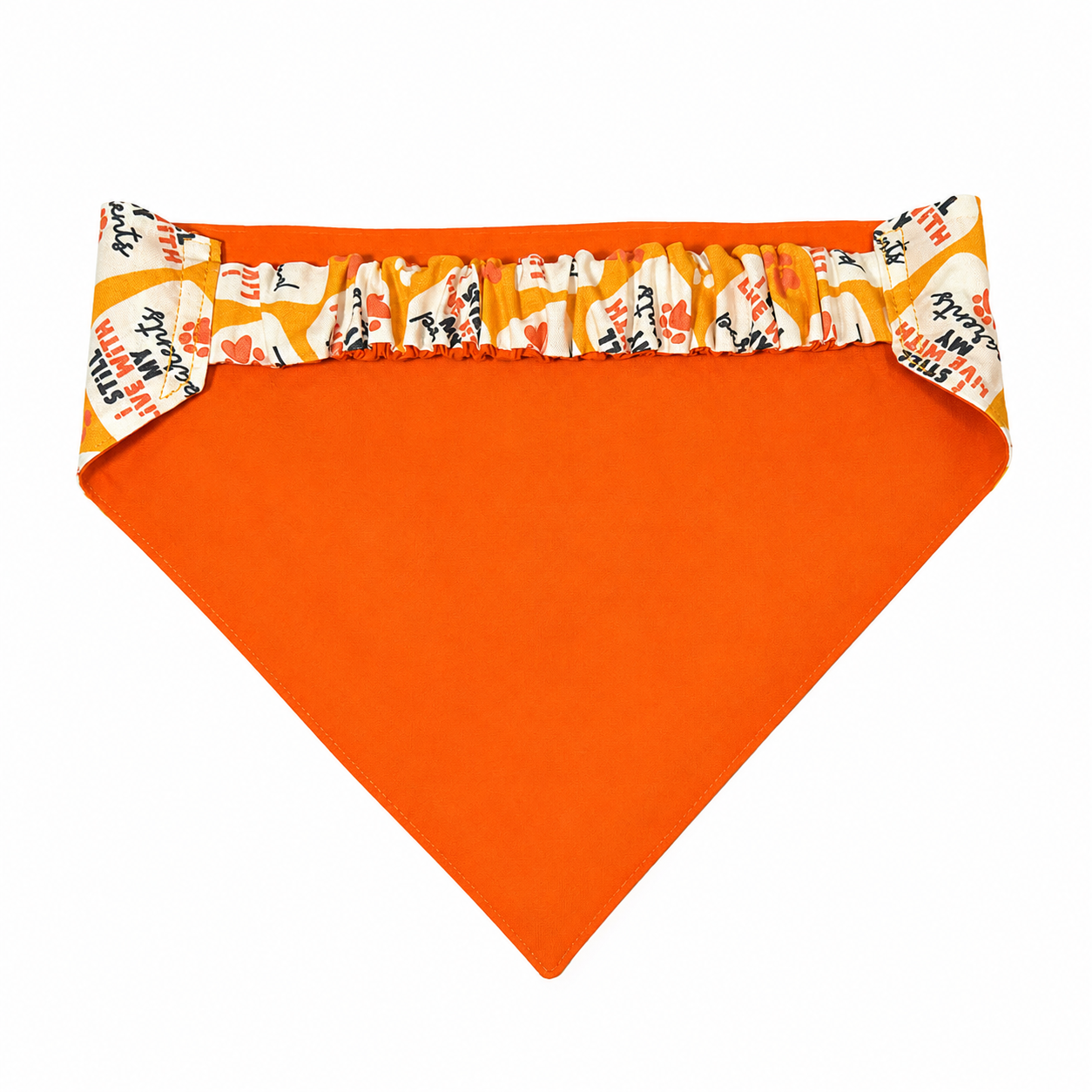 "I Still Live With My Parents" Dog Bandana with Scrunchy Elastic Collar