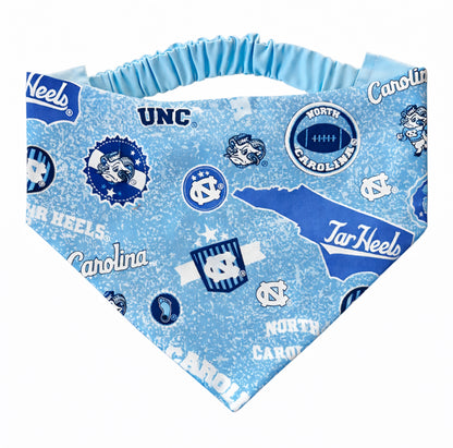 University of North Carolina Dog Bandana With Scrunchy Elastic Collar