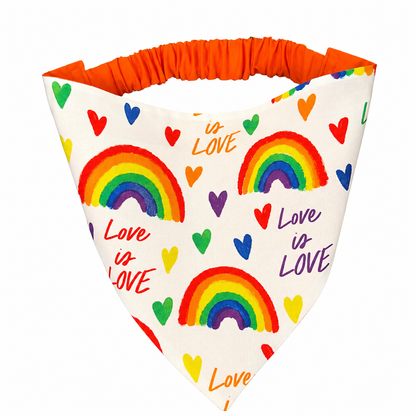 Love Is Love Pride Dog Bandana with Scrunchy Elastic Collar