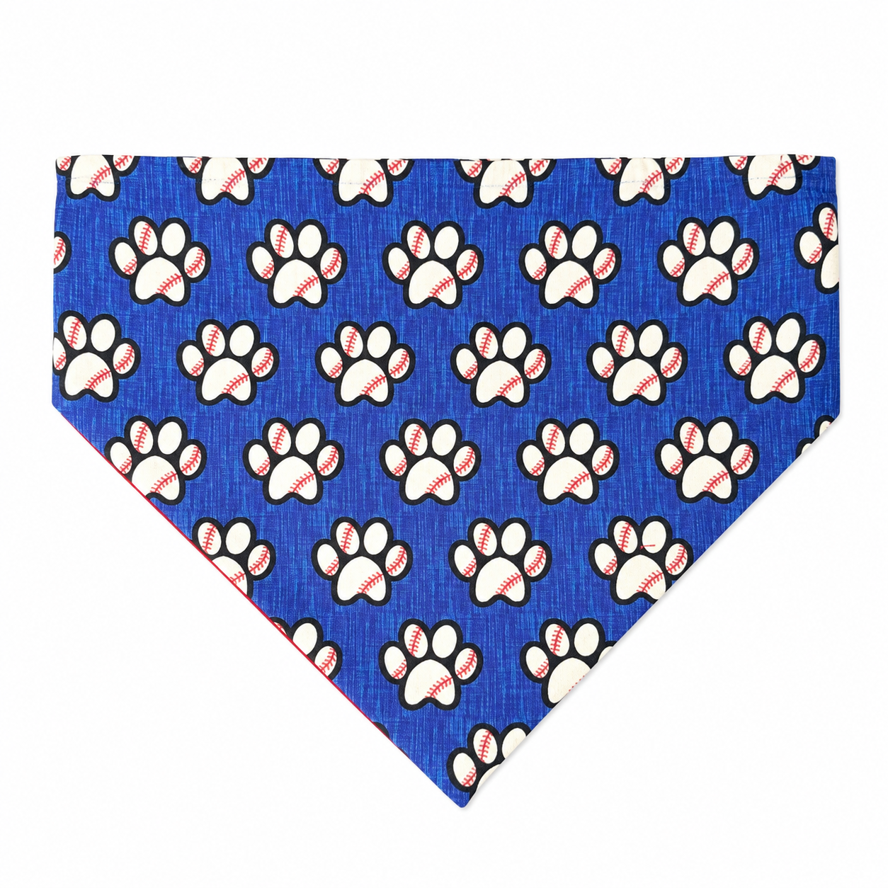 Baseball Dog Bandana with Scrunchy Elastic Collar