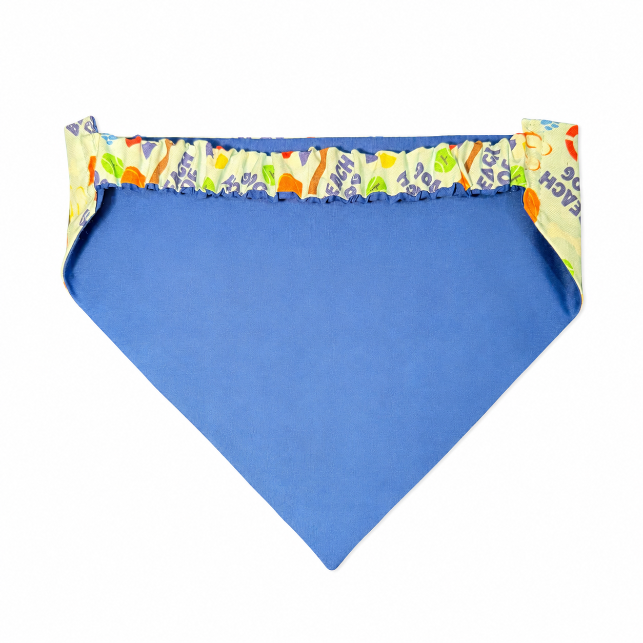 "Beach Dog" Dog Bandana with Scrunchy Elastic Collar