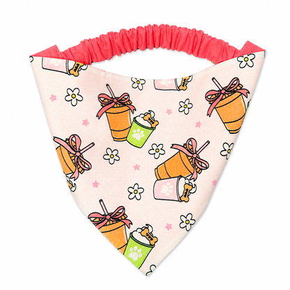 Pup Cup Pals Dog Bandana with Scrunchy Elastic Collar