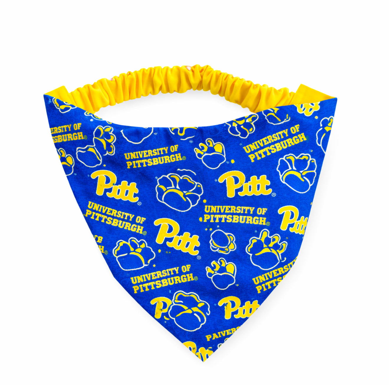 University of Pittsburgh Dog Bandana With Scrunchy Elastic Collar