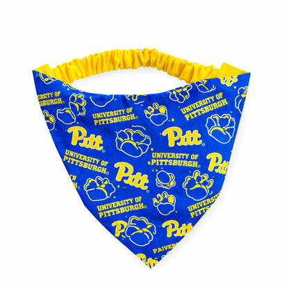University of Pittsburgh Dog Bandana With Scrunchy Elastic Collar