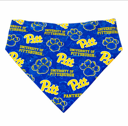 University of Pittsburgh Dog Bandana With Scrunchy Elastic Collar