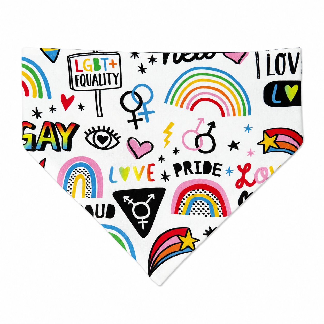 Pride Dog Bandana with Scrunchy Elastic Collar