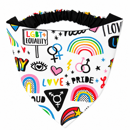 Pride Dog Bandana with Scrunchy Elastic Collar