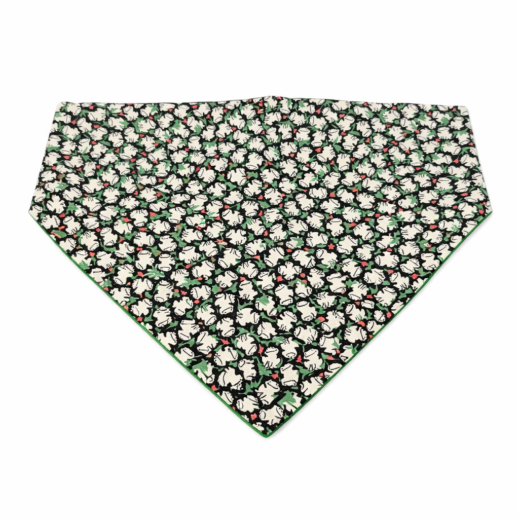 Tiny Frogs Dog Bandana With Scrunchy Elastic Collar