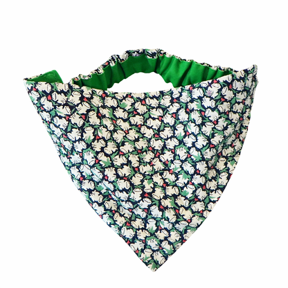 Tiny Frogs Dog Bandana With Scrunchy Elastic Collar