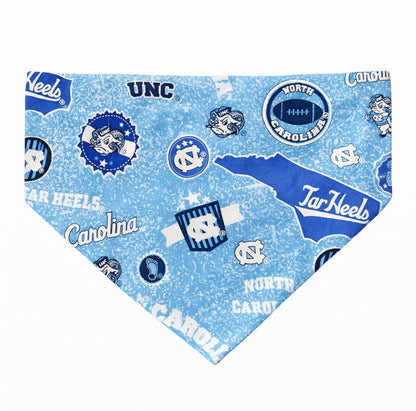 University of North Carolina Dog Bandana With Scrunchy Elastic Collar